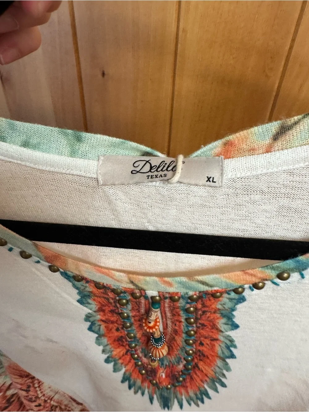 Feather Print Womens Top - Picture 8 of 11